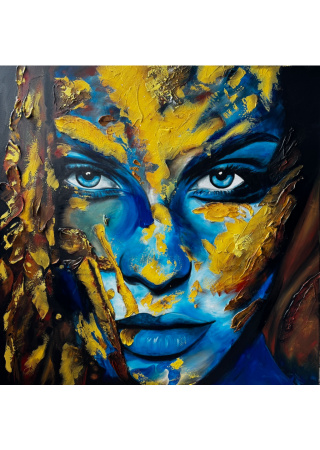 PRINT BLUE EYES 100x100